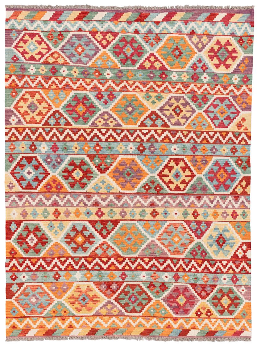 handgewebter Kelim Ghazghar aus Afghanistan Maß 251x186 cm