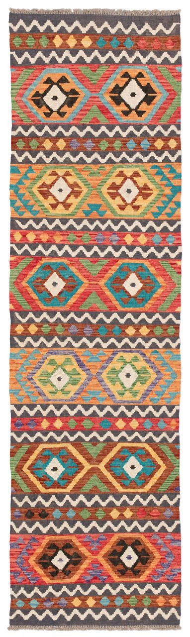 handgewebter Kelim Ghazghar aus Afghanistan Maß 292x82 cm