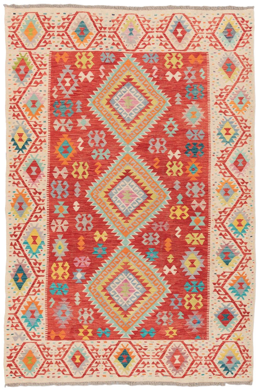 handgewebter Kelim Ghazghar aus Afghanistan Maß 302x202 cm