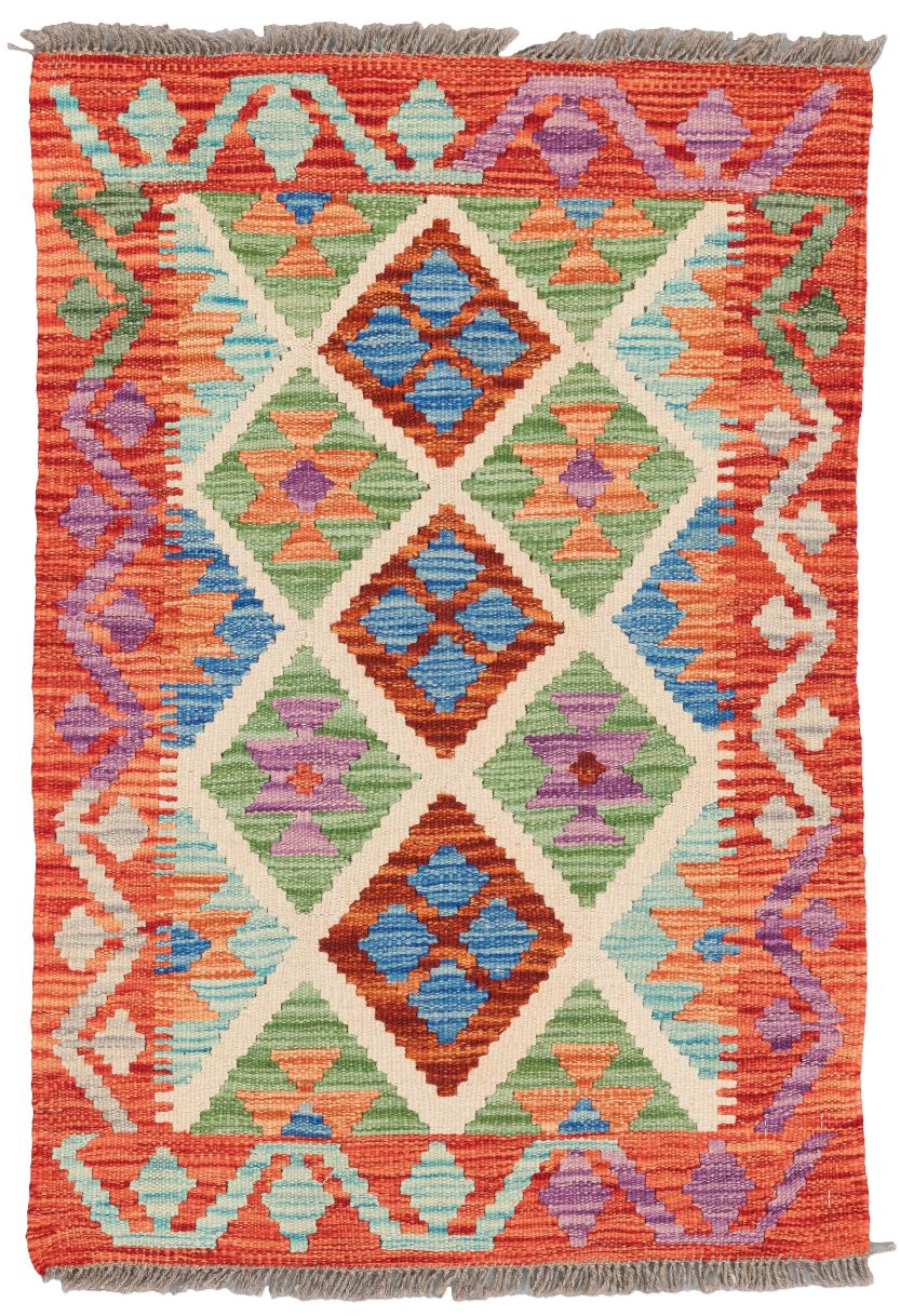 handgewebter Kelim Ghazghar aus Afghanistan Maß 86x58 cm