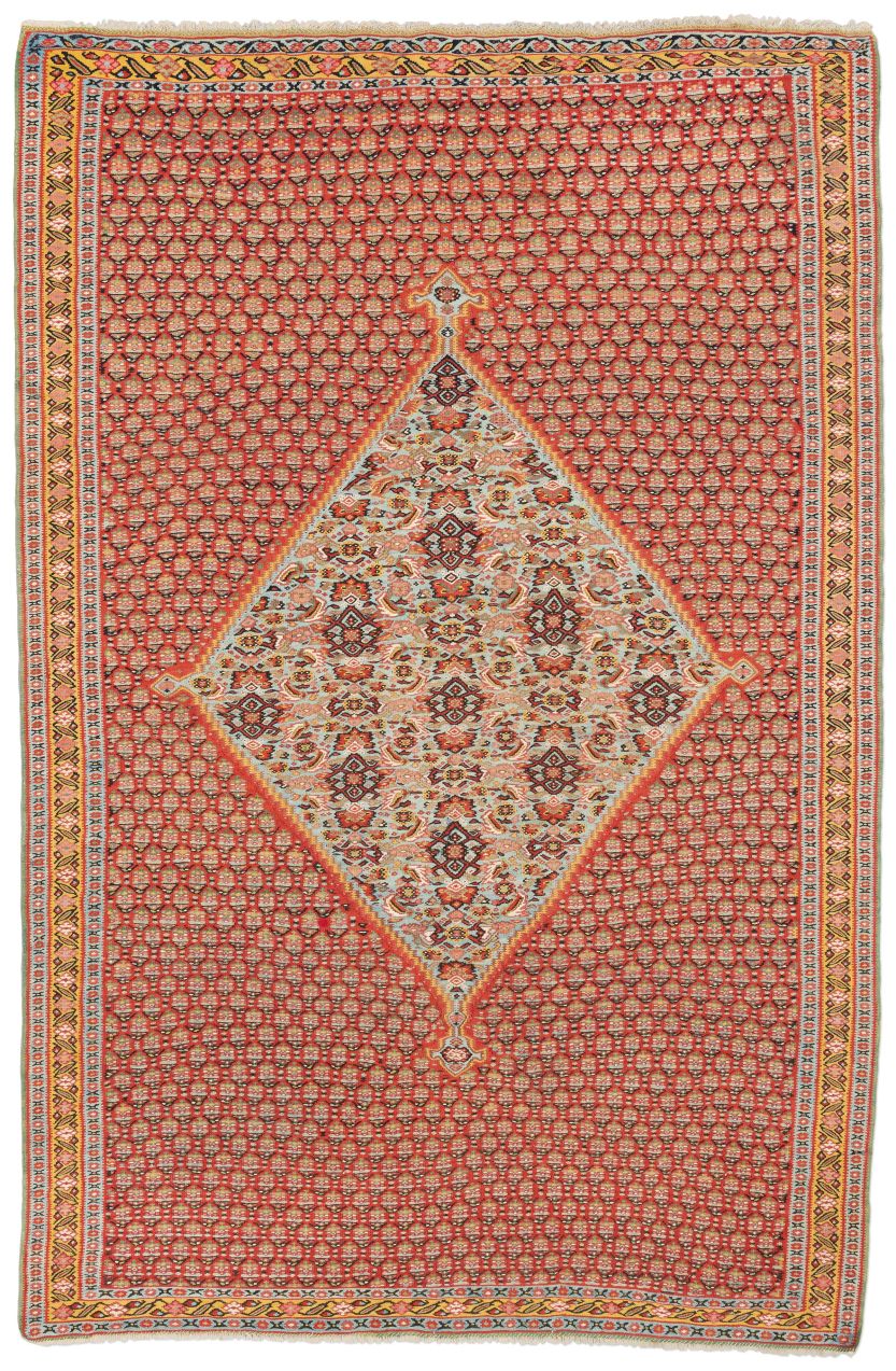 handgewebter Kelim Senneh aus Persien Maß 200x132 cm