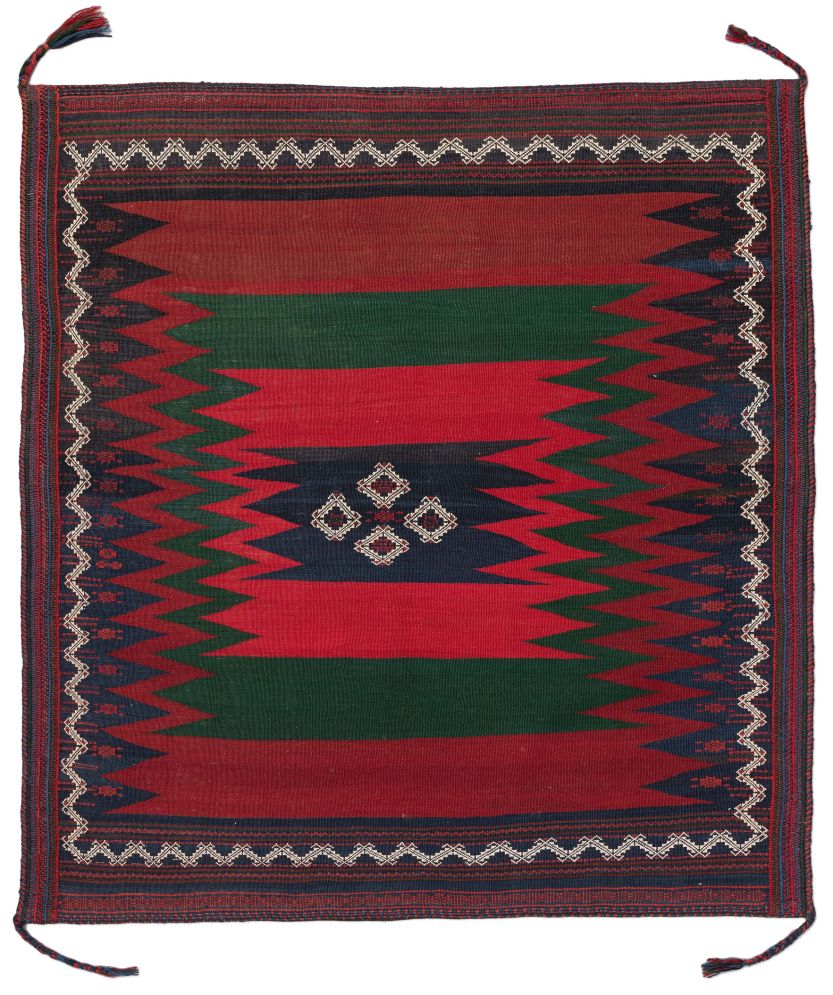 handgewebter Kelim Sofreh aus Persien Maß 143x137 cm