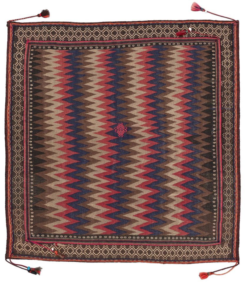 handgewebter Kelim Sofreh aus Persien Maß 147x142 cm