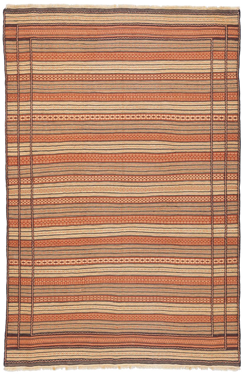 handgewebter Sumackkelim Afschar aus Persien Maß 303x200 cm
