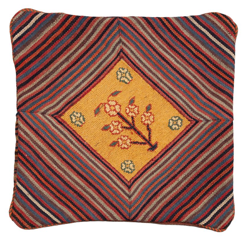 handgewebter Sumackkelim Afschar-Tabii-Kissen aus Persien Maß 45x45 cm