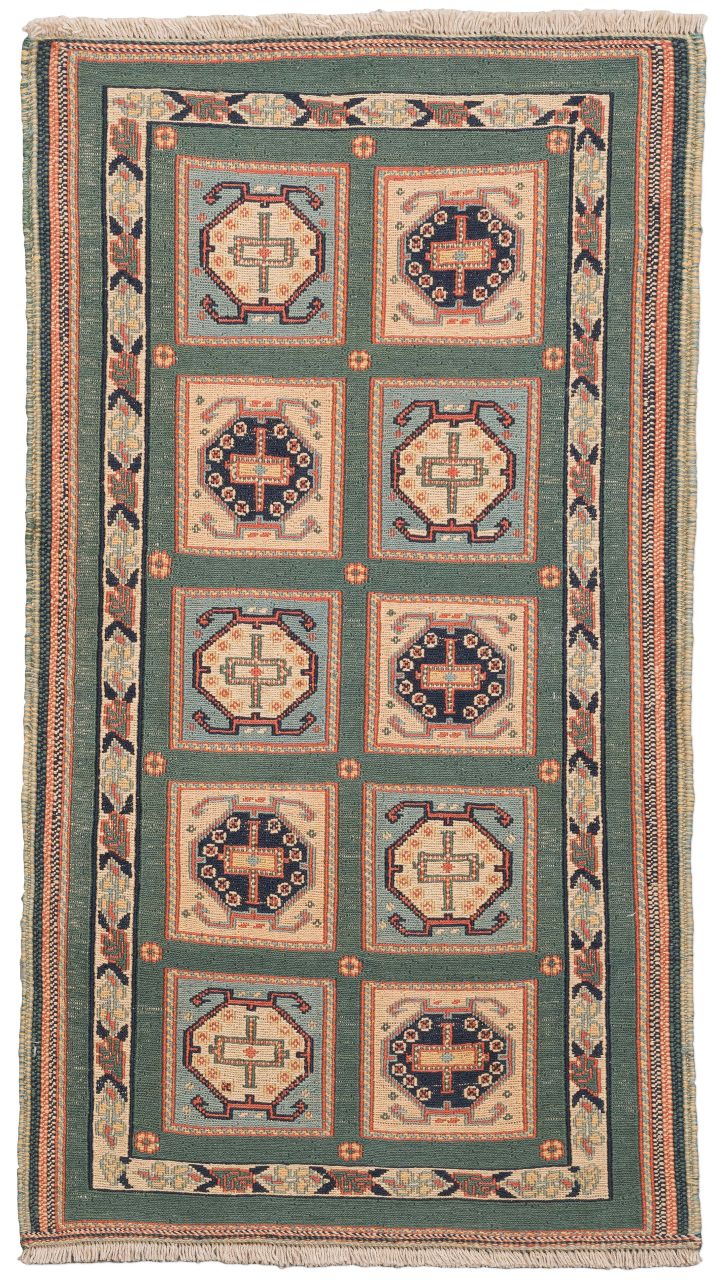handgewebter Sumackkelim Afschar-Tabii aus Persien Maß 122x67 cm