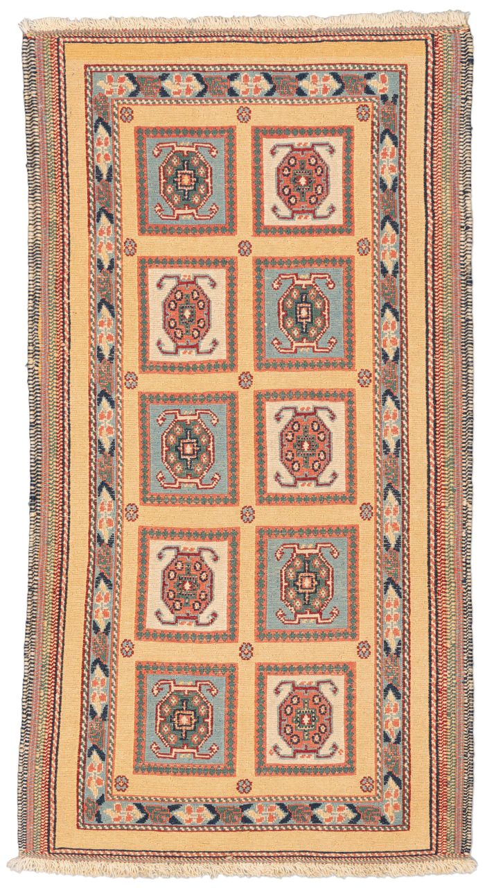 handgewebter Sumackkelim Afschar-Tabii aus Persien Maß 125x67 cm