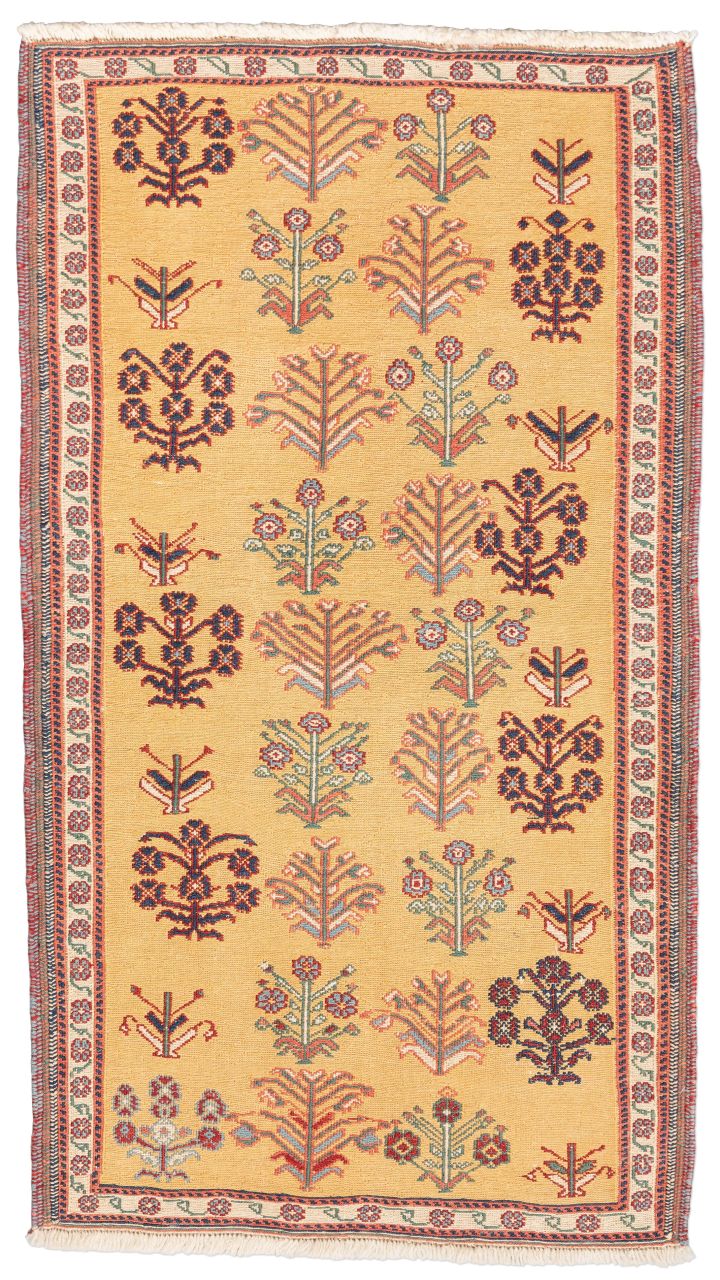 handgewebter Sumackkelim Afschar-Tabii aus Persien Maß 135x76 cm