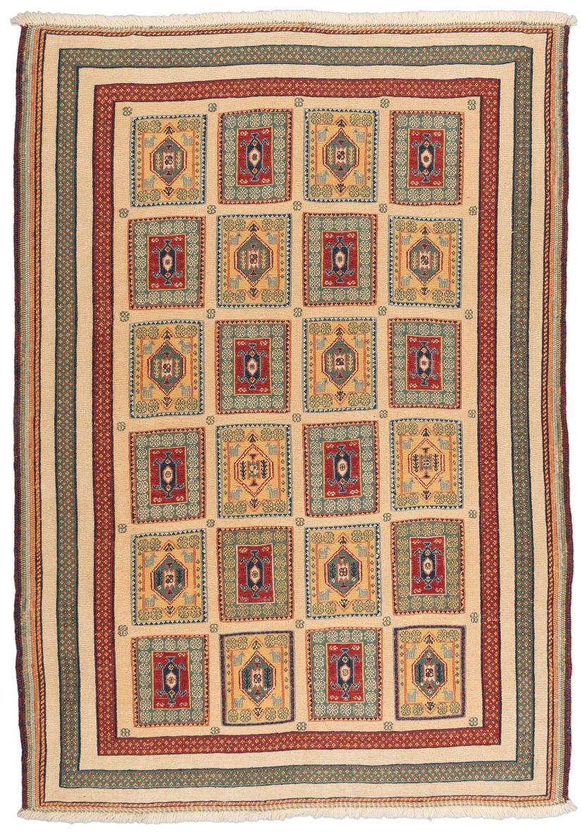 handgewebter Sumackkelim Afschar-Tabii aus Persien Maß 150x106 cm