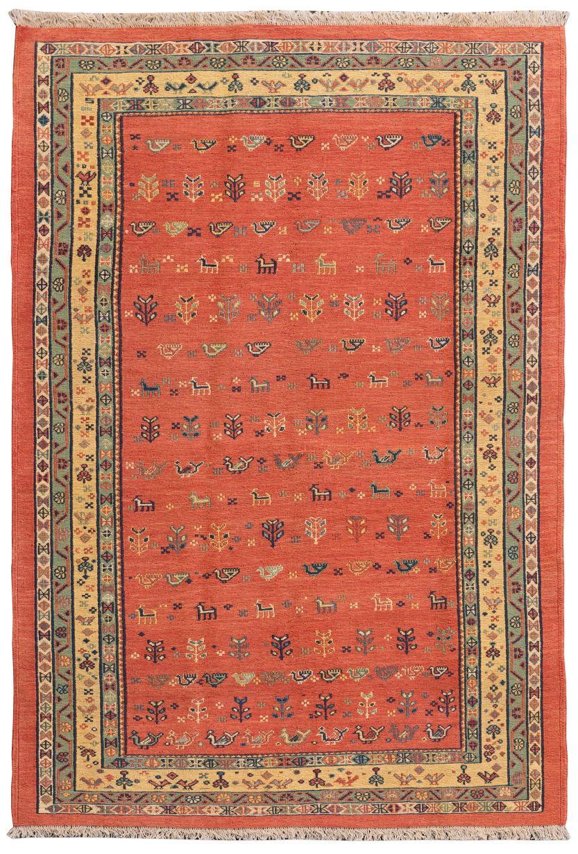 handgewebter Sumackkelim Afschar-Tabii aus Persien Maß 177x123 cm