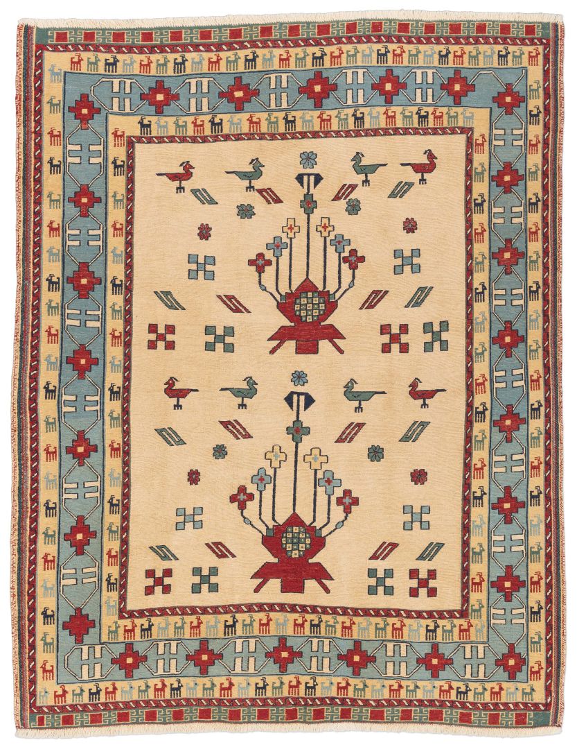 handgewebter Sumackkelim Afschar-Tabii aus Persien Maß 193x153 cm