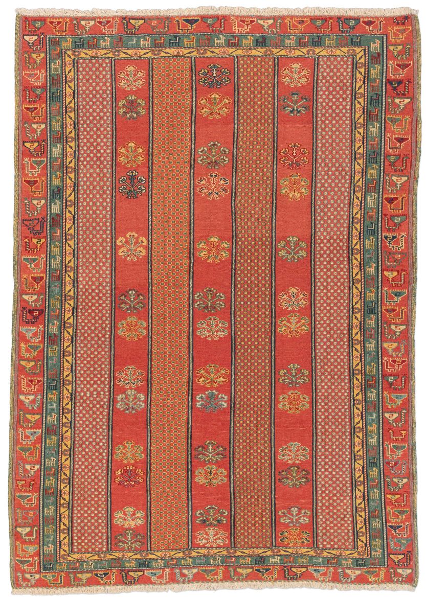 handgewebter Sumackkelim Afschar-Tabii aus Persien Maß 205x148 cm