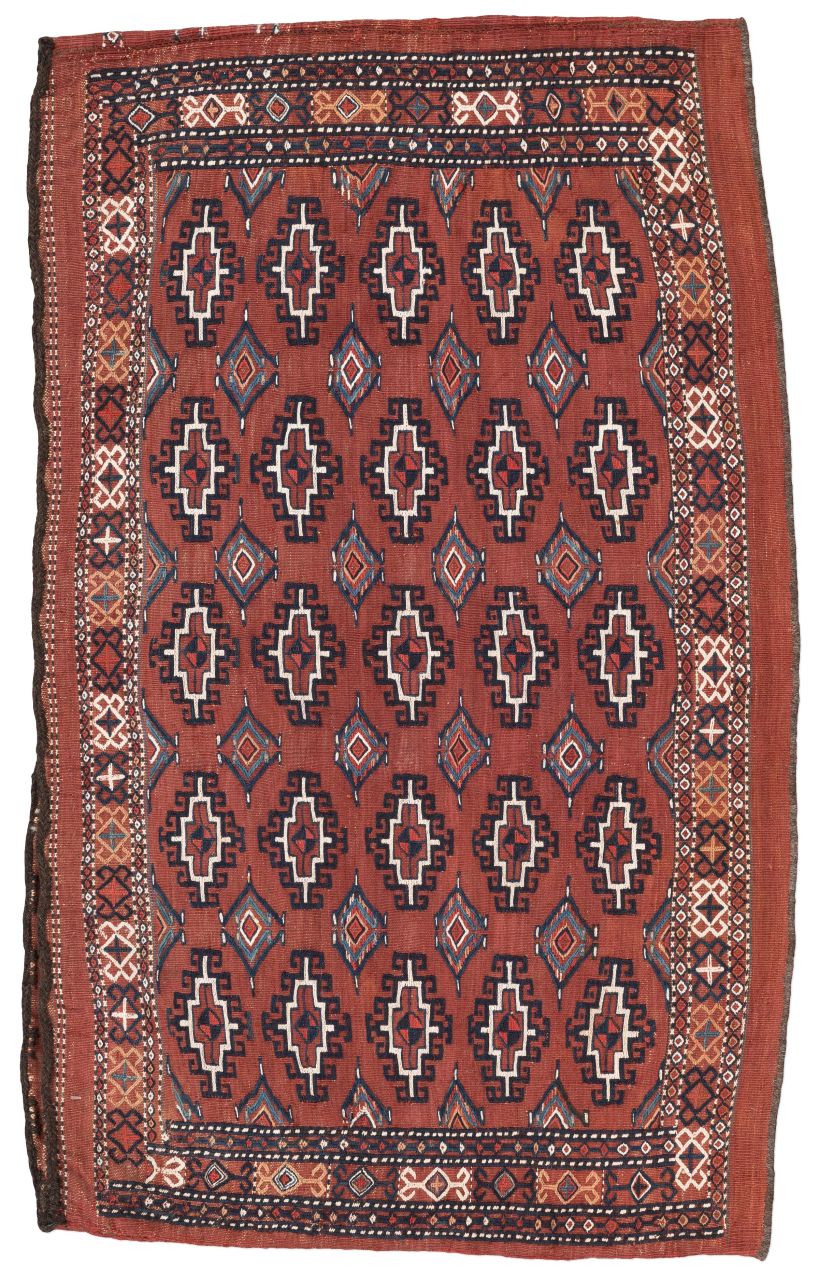 handgewebter Sumackkelim Jomuth aus Turkmene Maß 111x69 cm