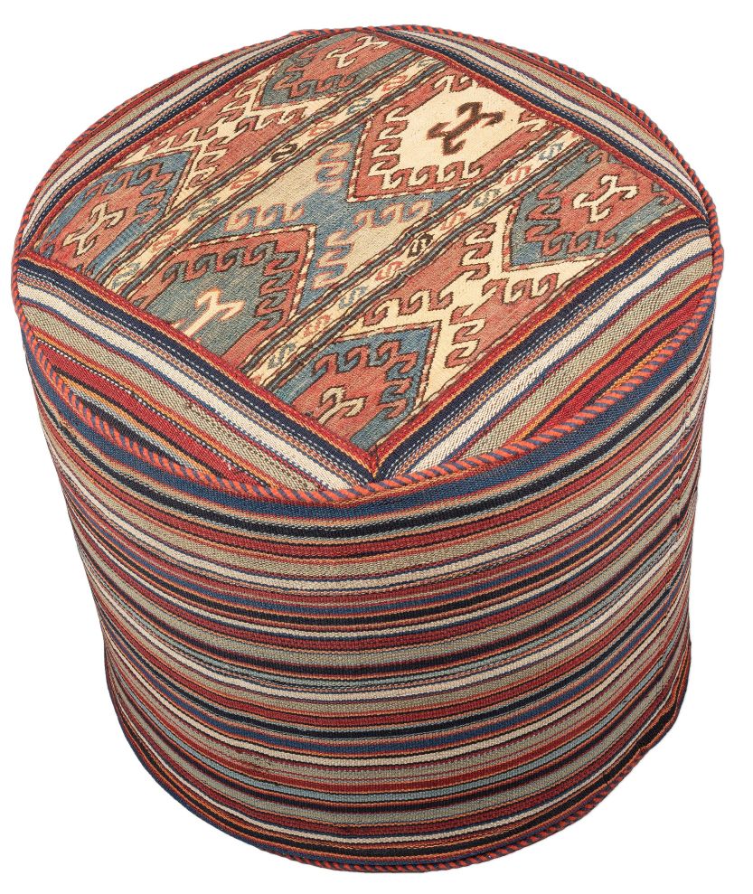 handgewebter Sumackkelim Schahsawan-Hocker aus Persien Maß 47x47 cm