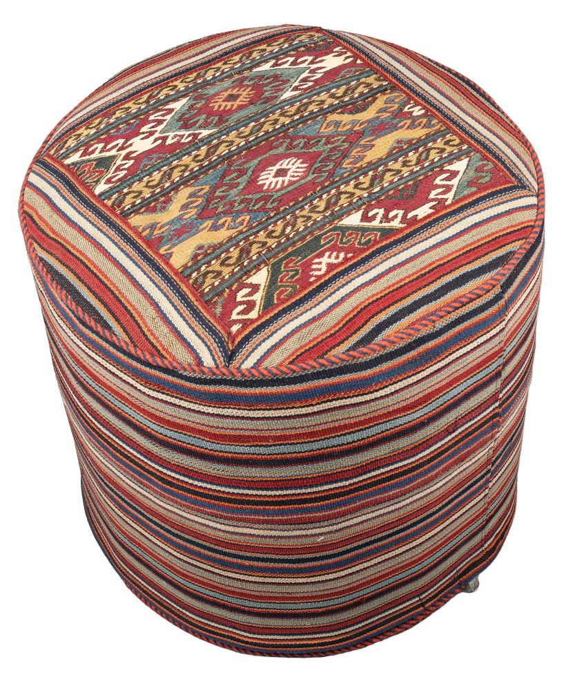 handgewebter Sumackkelim Schahsawan-Hocker aus Persien Maß 47x47 cm