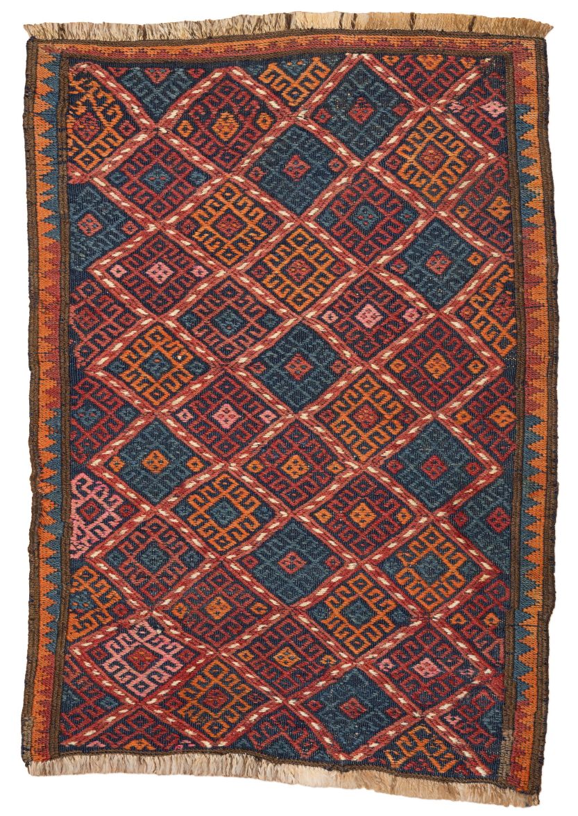 handgewebter Sumackkelim Schahsawan aus Persien Maß 87x62 cm