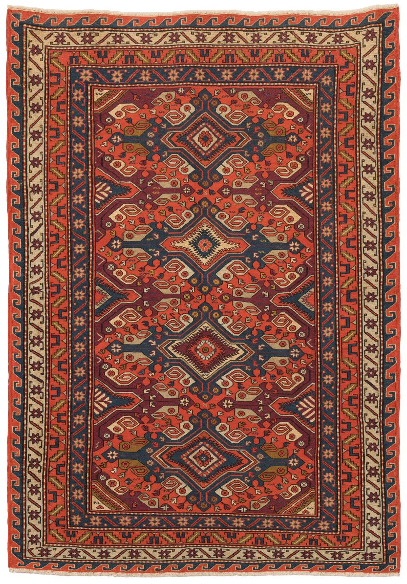 handgewebter Sumackkelim Sumack aus Kaukasus Maß 243x172 cm