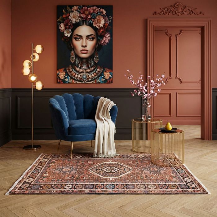handgeknüpfter Orienteppich Garadje aus Persien Maß 135x108 cm