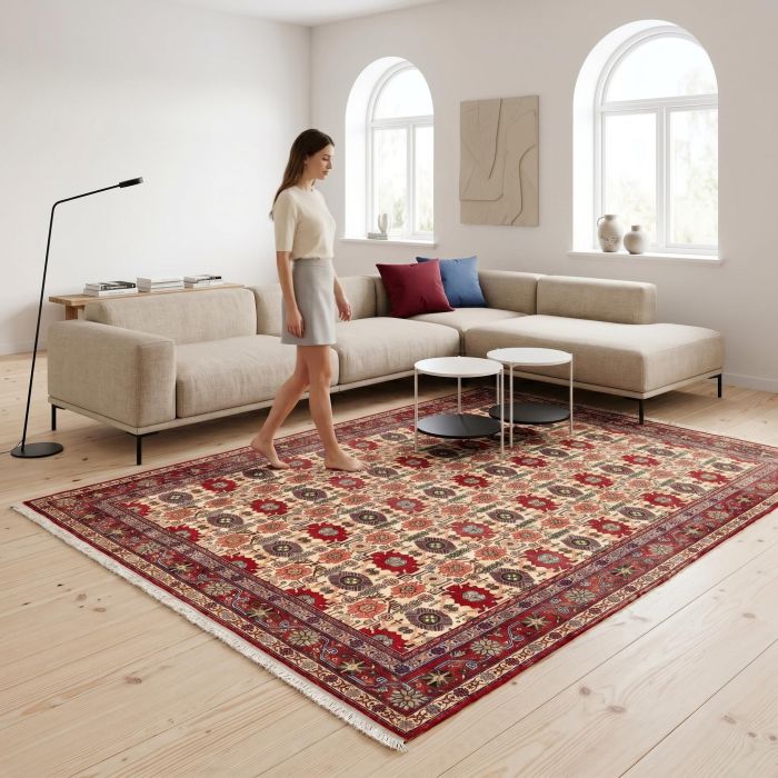 handgeknüpfter Orienteppich Sanandaj aus Persien Maß 295x198 cm