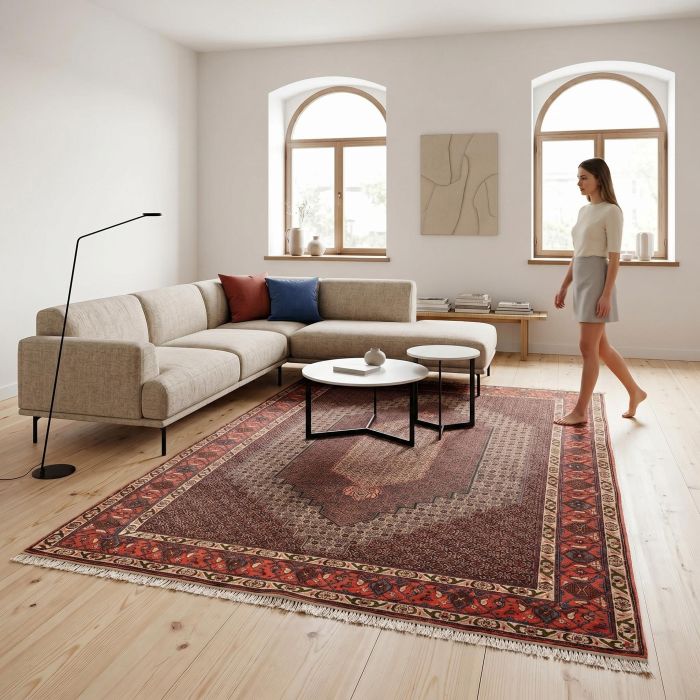 handgeknüpfter Orienteppich Sanandaj aus Persien Maß 302x203 cm