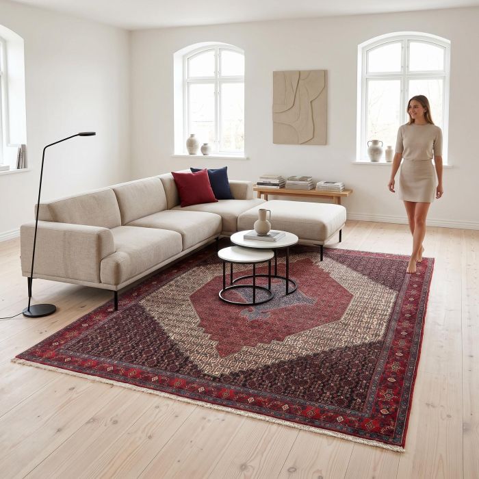 handgeknüpfter Orienteppich Senneh aus Persien Maß 296x217 cm