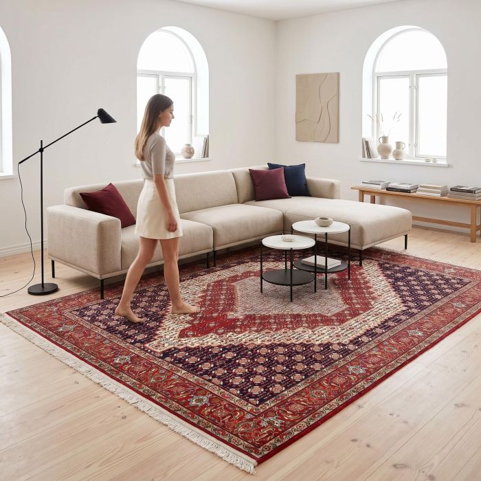 handgeknüpfter Orienteppich Senneh aus Persien Maß 303x205 cm