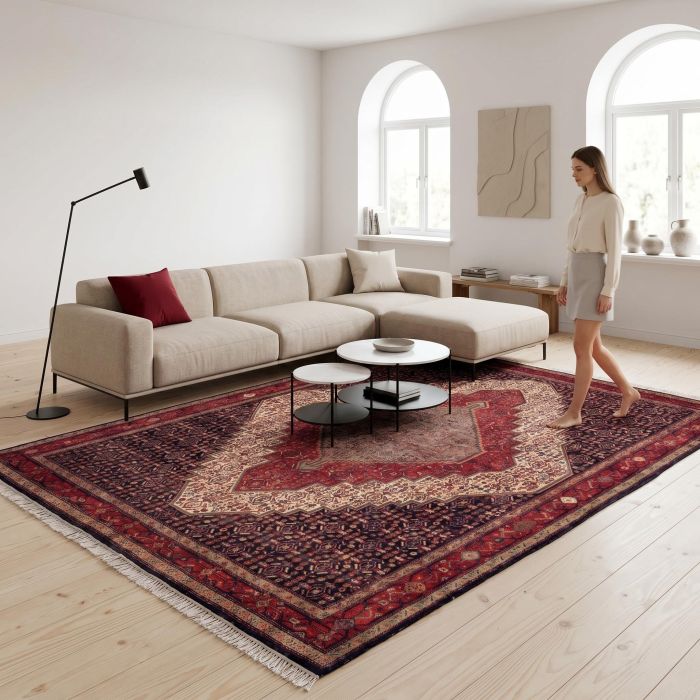 handgeknüpfter Orienteppich Sanandaj aus Persien Maß 308x195 cm