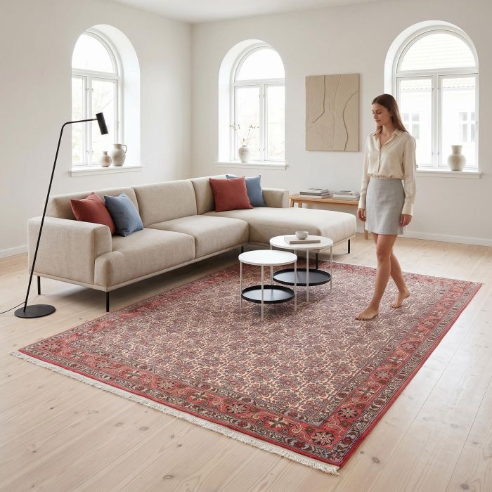 handgeknüpfter Orienteppich Sanandaj aus Persien Maß 288x202 cm