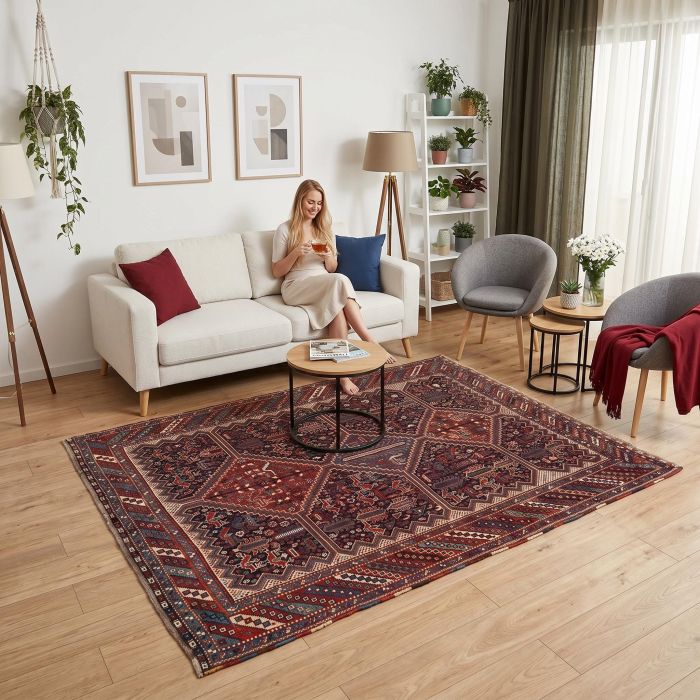 handgeknüpfter Orienteppich Gaschgai aus Persien Maß 205x151 cm
