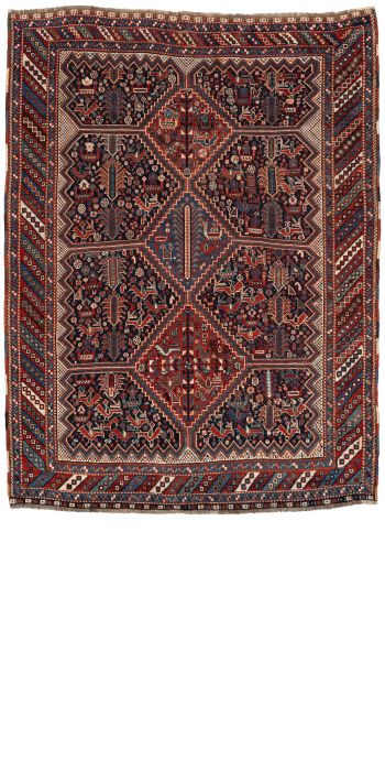 Bild von Gaschgai aus Persien in der Größe 205 x 151 cm