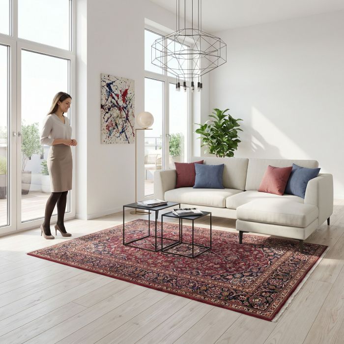 handgeknüpfter Orienteppich Keschan aus Persien Maß 218x135 cm