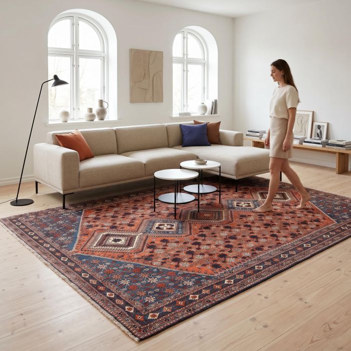 handgeknüpfter Orienteppich Aliabad aus Persien Maß 302x210 cm