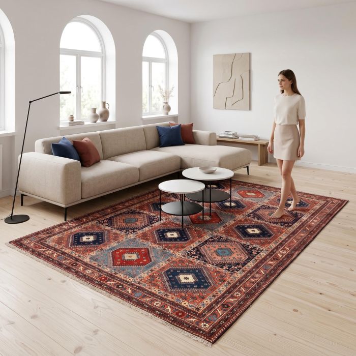 handgeknüpfter Orienteppich Aliabad aus Persien Maß 284x200 cm