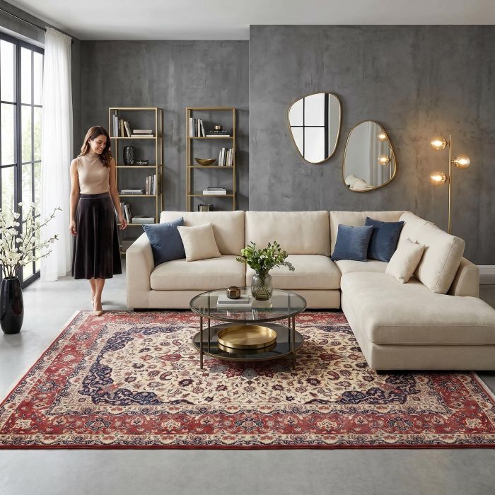 handgeknüpfter Orienteppich Essfahan aus China Maß 358x252 cm