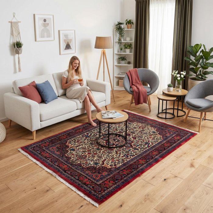 handgeknüpfter Orienteppich Bidjar aus Persien Maß 205x132 cm