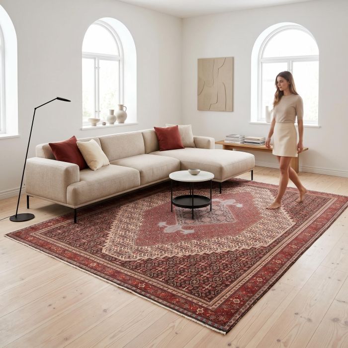 handgeknüpfter Orienteppich Senneh aus Persien Maß 280x204 cm