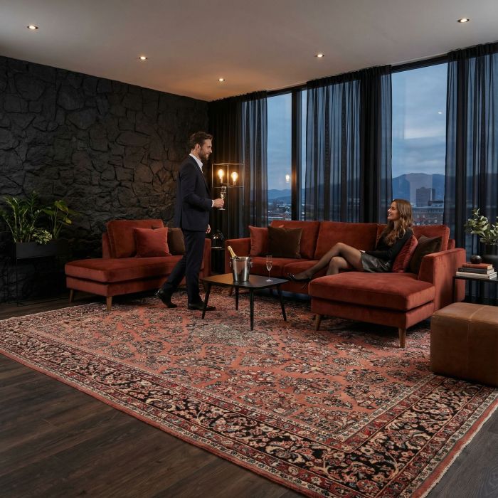 handgeknüpfter Orienteppich Sarough aus Persien Maß 396x269 cm