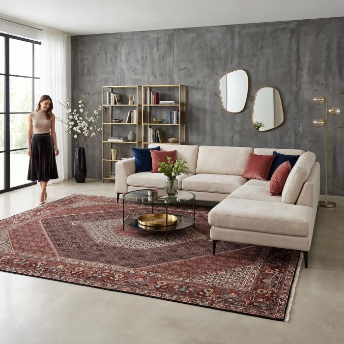 handgeknüpfter Orienteppich Bidjar aus Persien Maß 355x254 cm