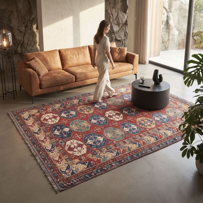 handgeknüpfter Orienteppich Kazak aus Afghanistan Maß 299x213 cm