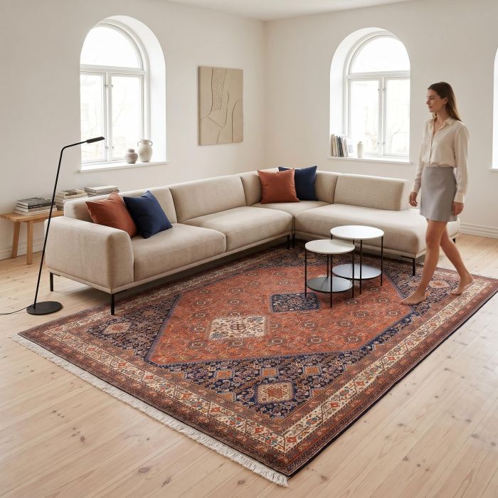 handgeknüpfter Orienteppich Kaschkuli aus Persien Maß 299x202 cm