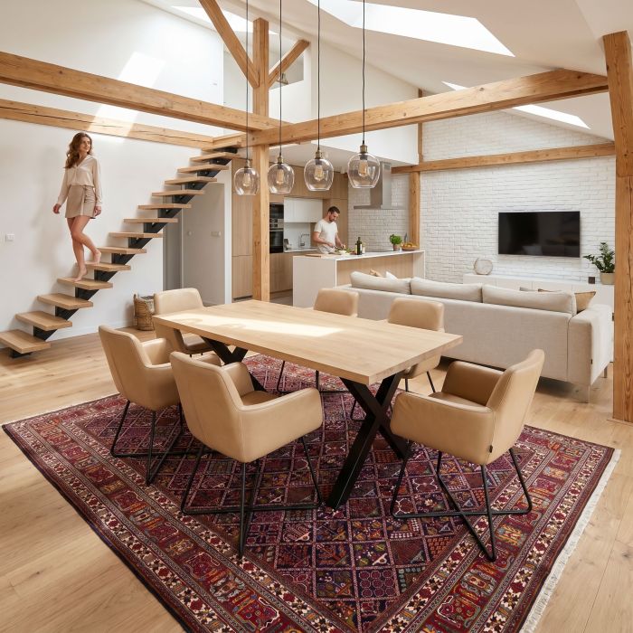 handgeknüpfter Orienteppich Mortschekord aus Persien Maß 360x263 cm