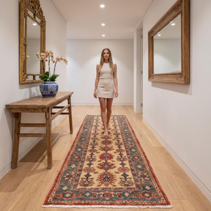 handgeknüpfter Orienteppich Ghadimi aus Persien Maß 320x94 cm