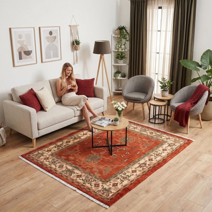 handgeknüpfter Orienteppich Ghadimi aus Persien Maß 212x170 cm