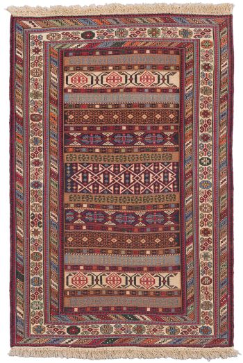 Bild von Afschar-Farsi-Madan aus Persien in der Größe 107 x 71 cm