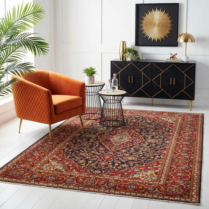 handgeknüpfter Orienteppich Keschan aus Persien Maß 220x142 cm