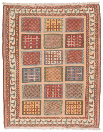 Bild von Afschar-Tabii aus Persien in der Größe 129 x 103 cm