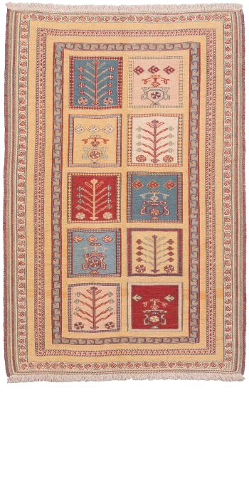 Bild von Afschar-Tabii aus Persien in der Größe 147 x 98 cm