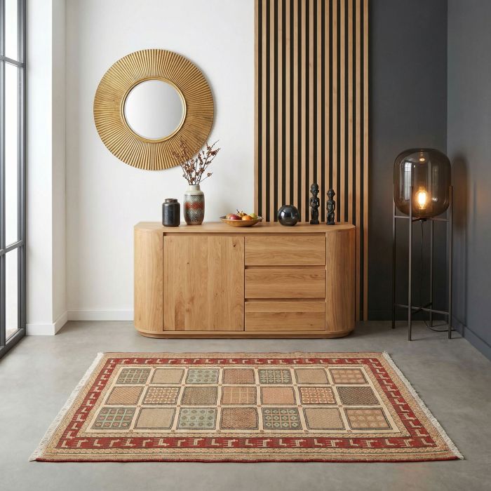 handgewebter Sumackkelim Afschar-Tabii aus Persien Maß 131x100 cm