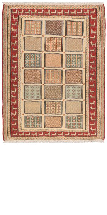 Bild von Afschar-Tabii aus Persien in der Größe 131 x 100 cm