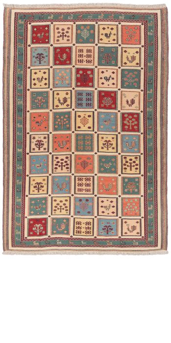 Bild von Afschar-Tabii aus Persien in der Größe 219 x 147 cm